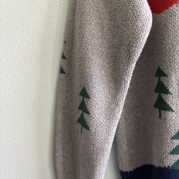 Hanna Andersson Winter Christmas Skier Tree Cotton Sweater Boys 140cm US Size 10 - Picture 4 of 7